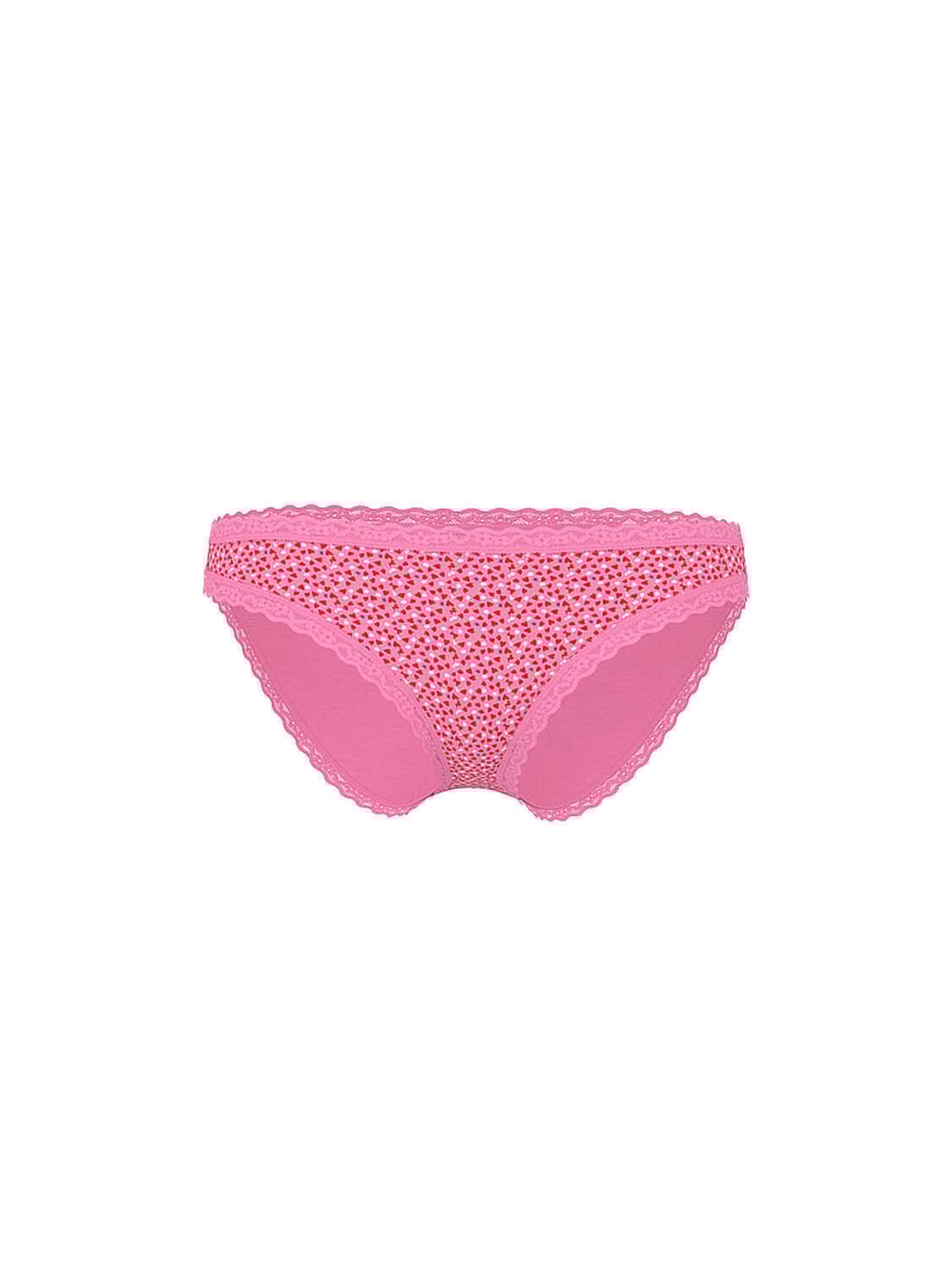vs Lace Trim Lace-Waist Bikini Panty Pink Sugar Strawberries 3 of 3 
