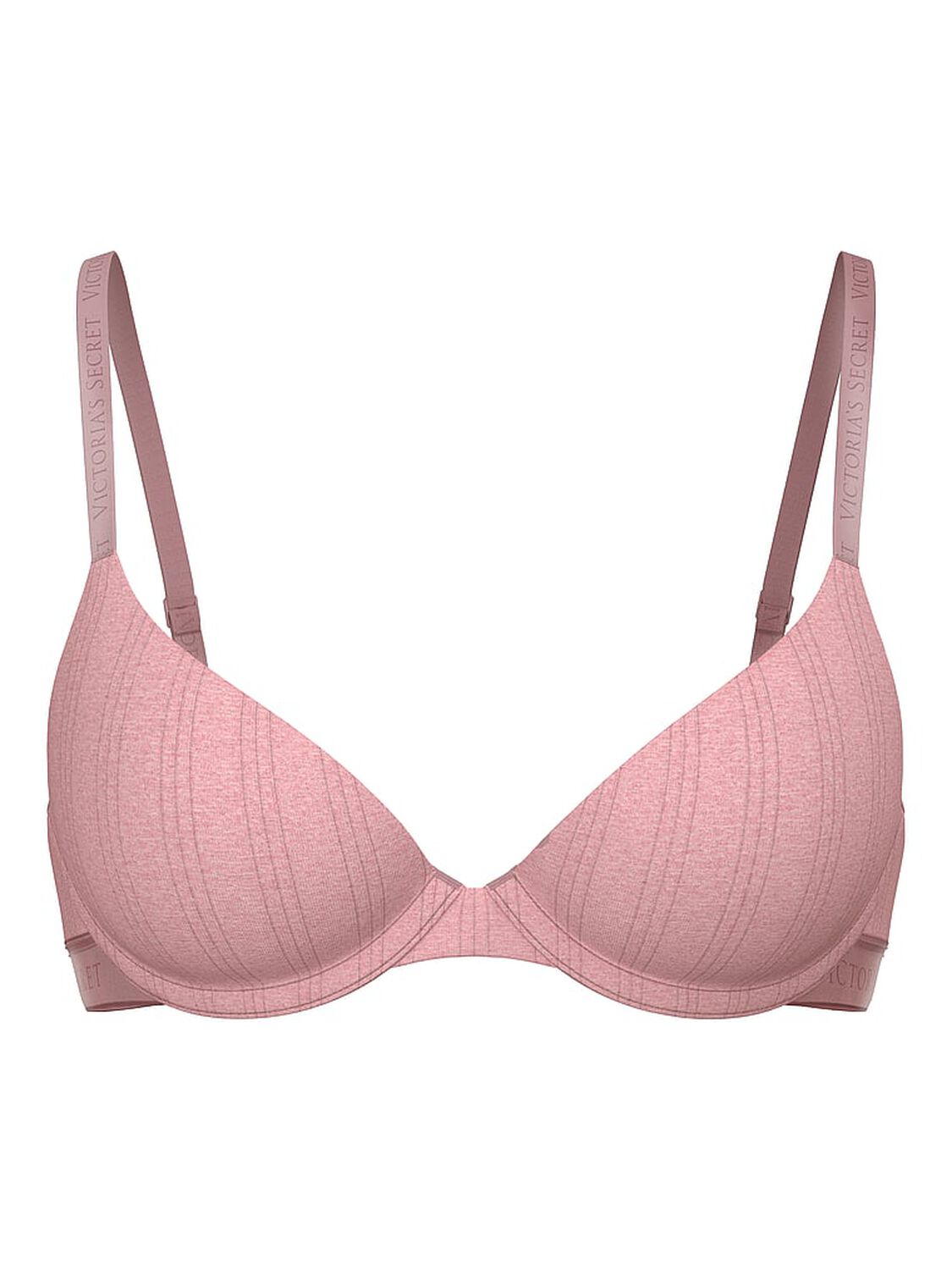 vs The T-Shirt Ultra-Fine Modal Lightly Lined Demi Bra Heather Soft Berry 3 of 3 