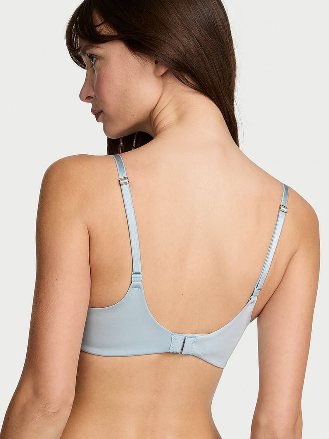 vs Very Sexy So Obsessed Smooth Wireless Push-Up Bra Linen Blue 2 of 3 