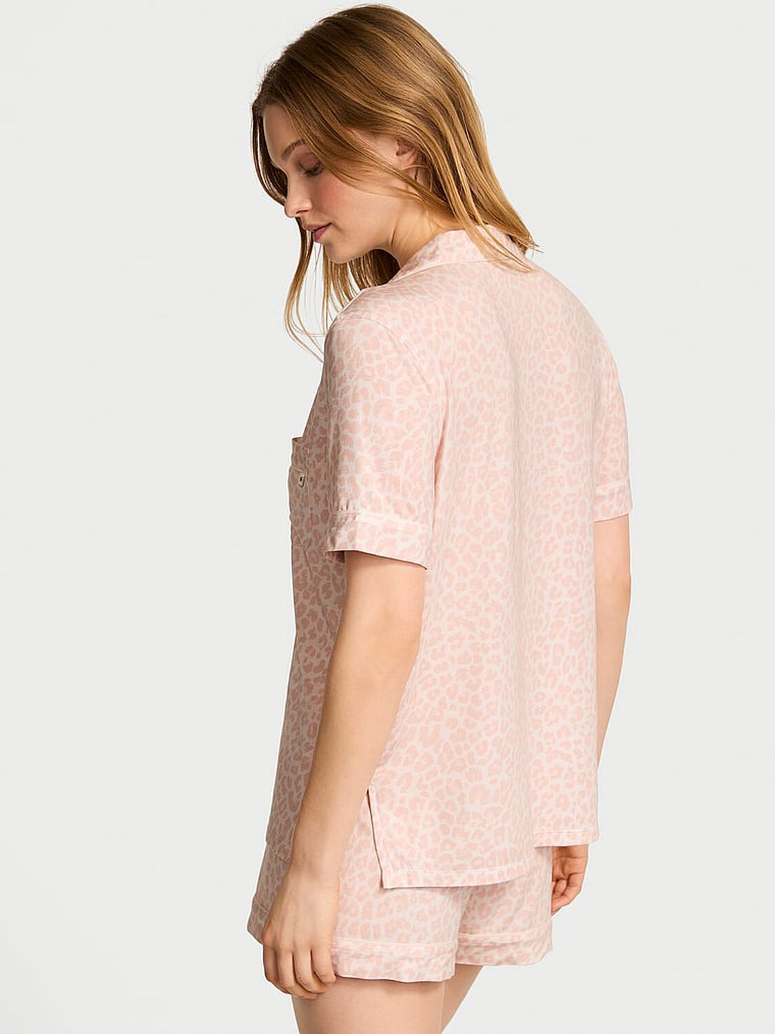 vs Victoria's Secret Modal Soft Short Pajama Set Coconut White New Glam Leo 2 of 4