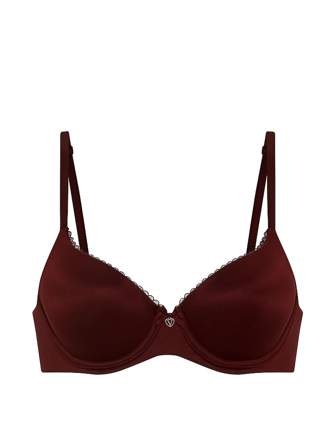 vs Body By Victoria Lightly Lined Smooth Demi Bra Cherrywood 3 of 3 
