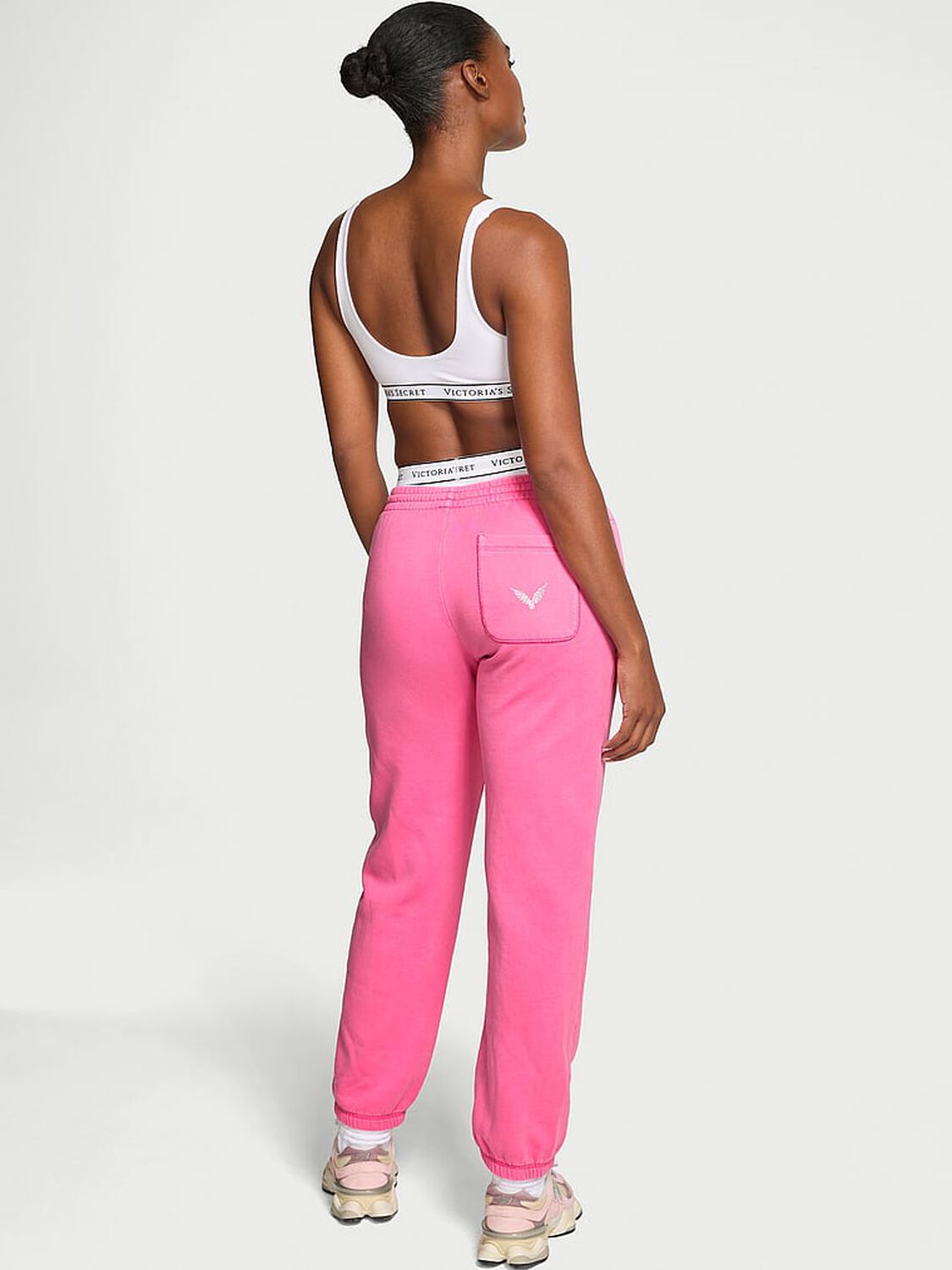 vs Angel Essentials Off-Duty Fleece Jogger Sweatpant Washed Hollywood Pink 2 of 2 