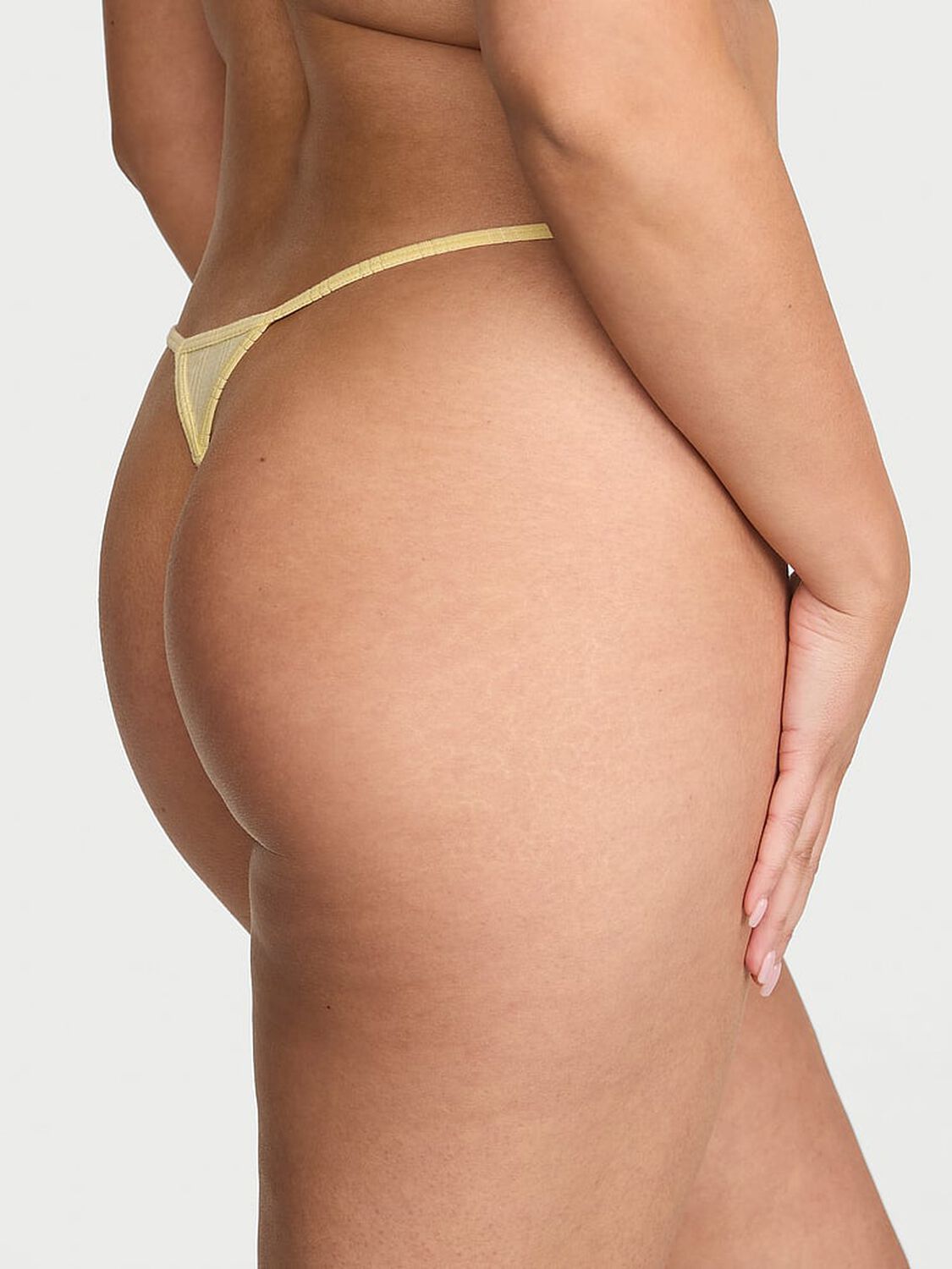 vs Victoria's Secret SoSoft&trade; Modal Ultra-Fine V-String Panty Sunny Honey 2 of 2 