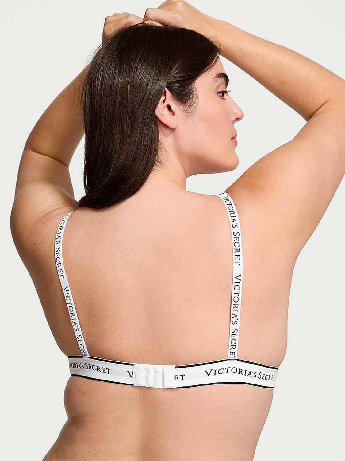 vs The T-Shirt Wireless Cotton Plunge Bralette Black 2 of 3 
