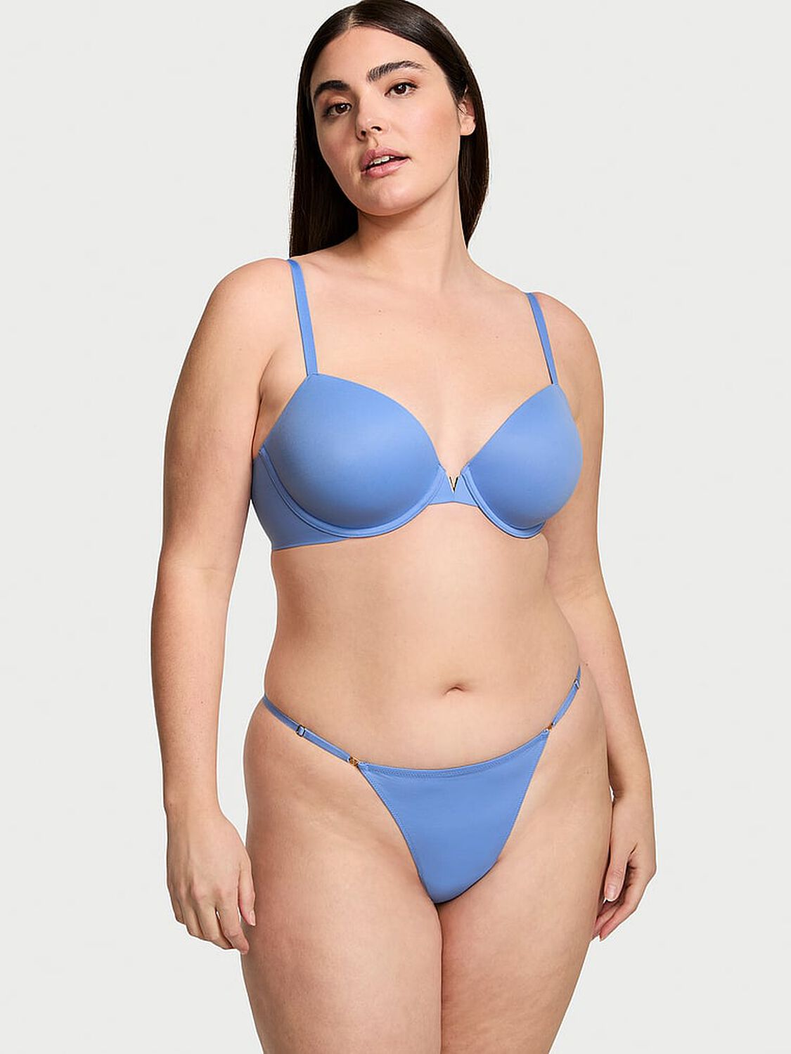 vs Love Cloud Adjustable String Thong Panty Blue Bonnet 4 of 4 