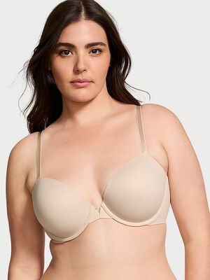 Smooth Lightly Lined Plunge Demi Bra