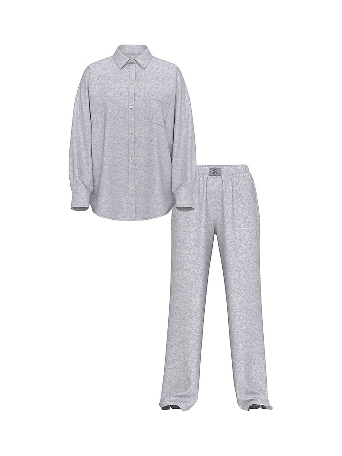 vs Victoria's Secret Modal-Cotton Long Pajama Set Medium Heather Grey 3 of 3 