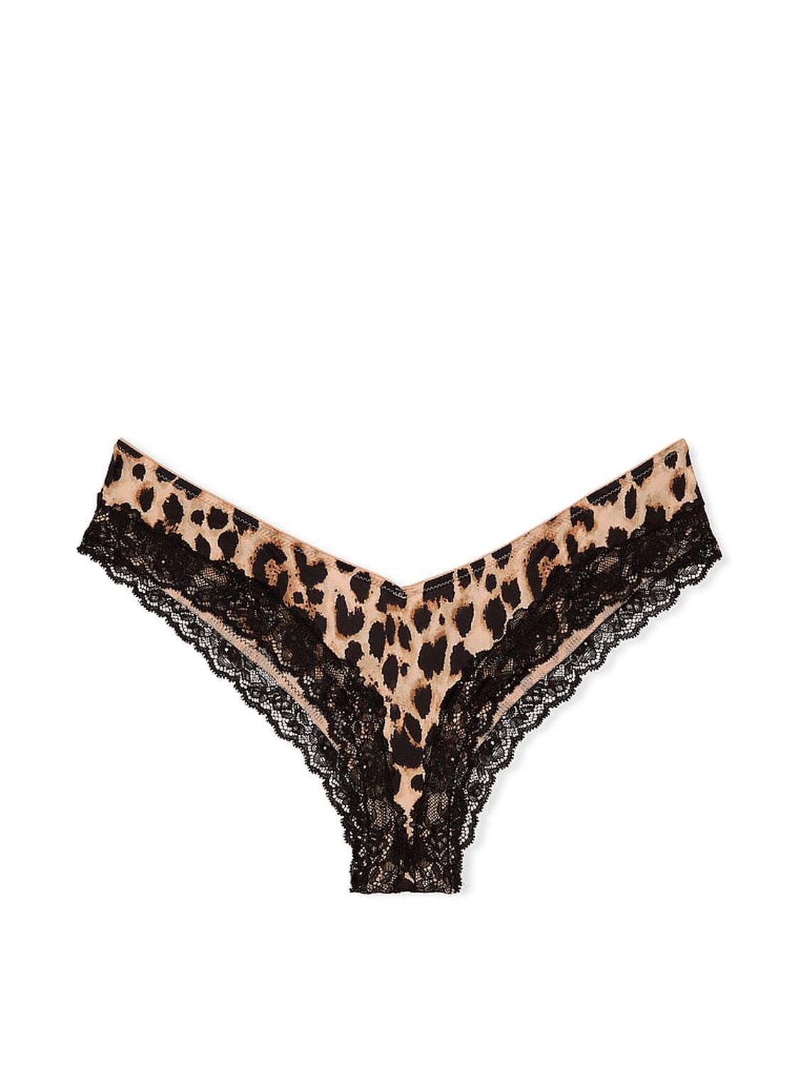 vs Very Sexy Lace-Trim High-Leg Cheeky Panty Leopard 3 of 4 
