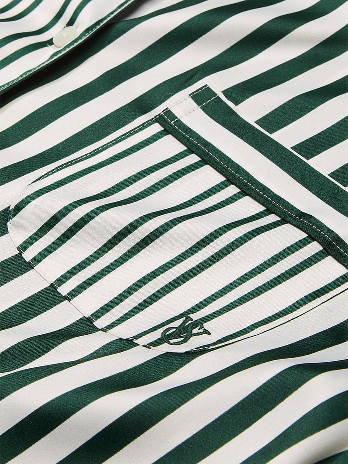 vs Victoria's Secret Glazed Satin Long Pajama Set Iconic Stripe 4 of 4 