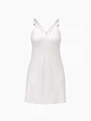 Scattered Shine Strap Satin Strappy-Back Slip