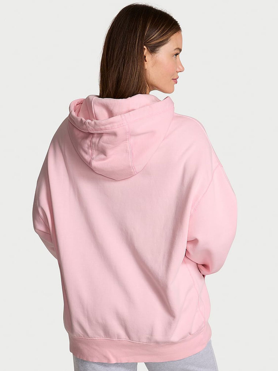 vs Angel Essentials Iconic Fleece Relaxed Hoodie Pretty Blossom 2 of 3 