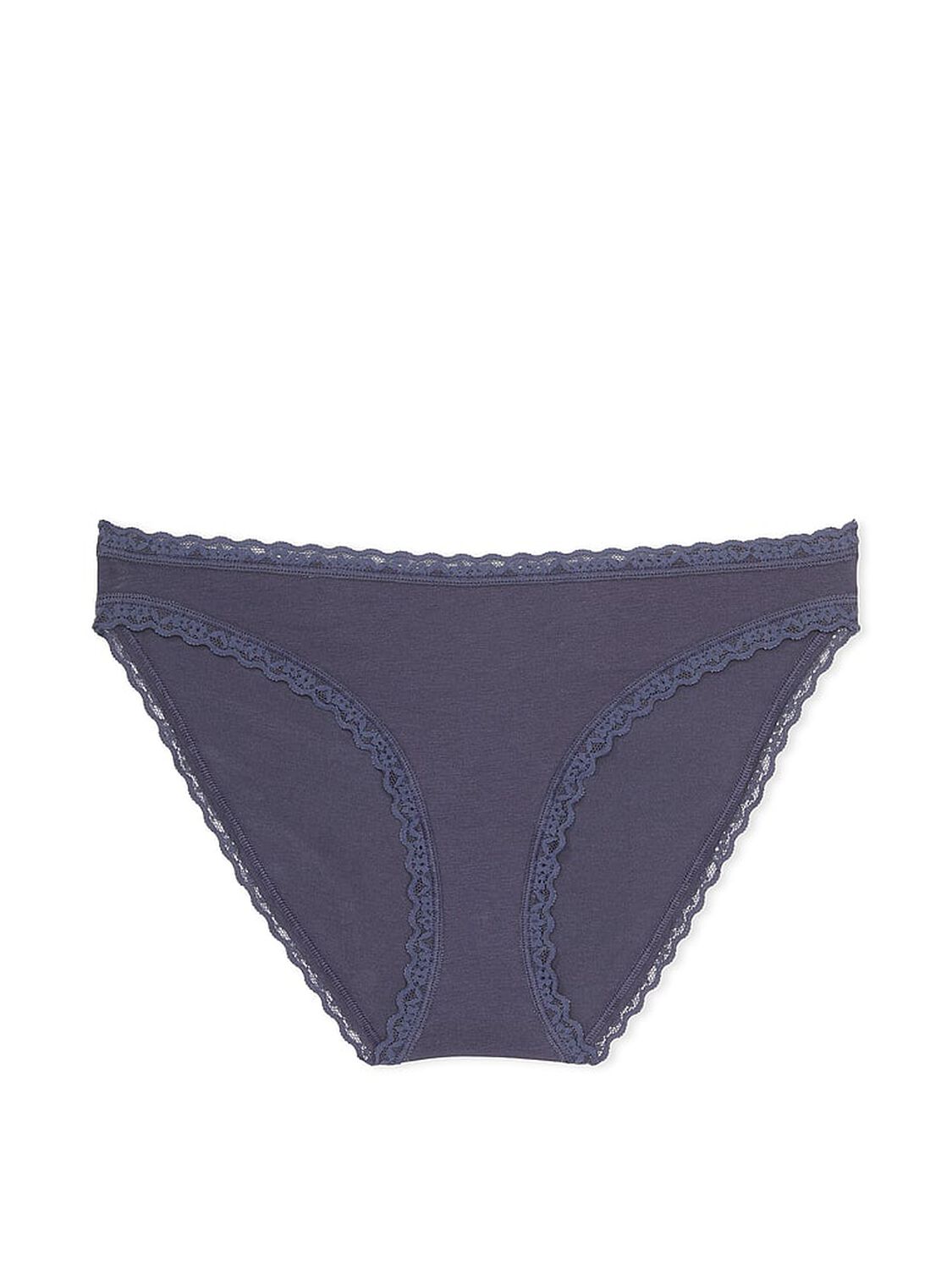 vs The Lacie Lace-Trim Cotton Bikini Panty Grey 3 of 3 