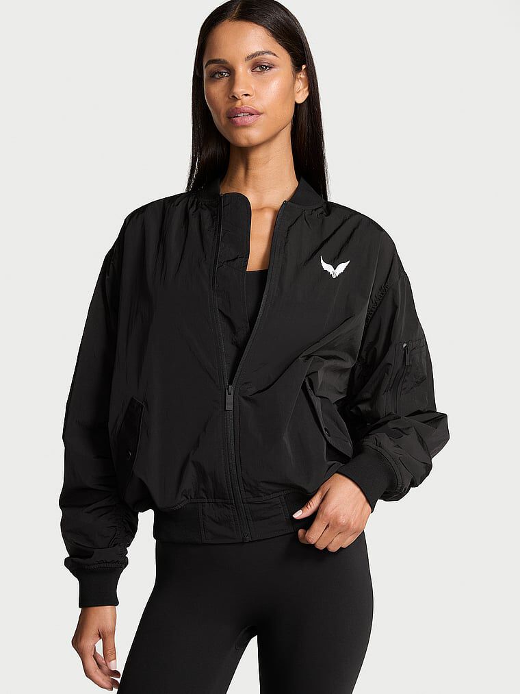 Victoria secret pink black bomber jacket new arrivals