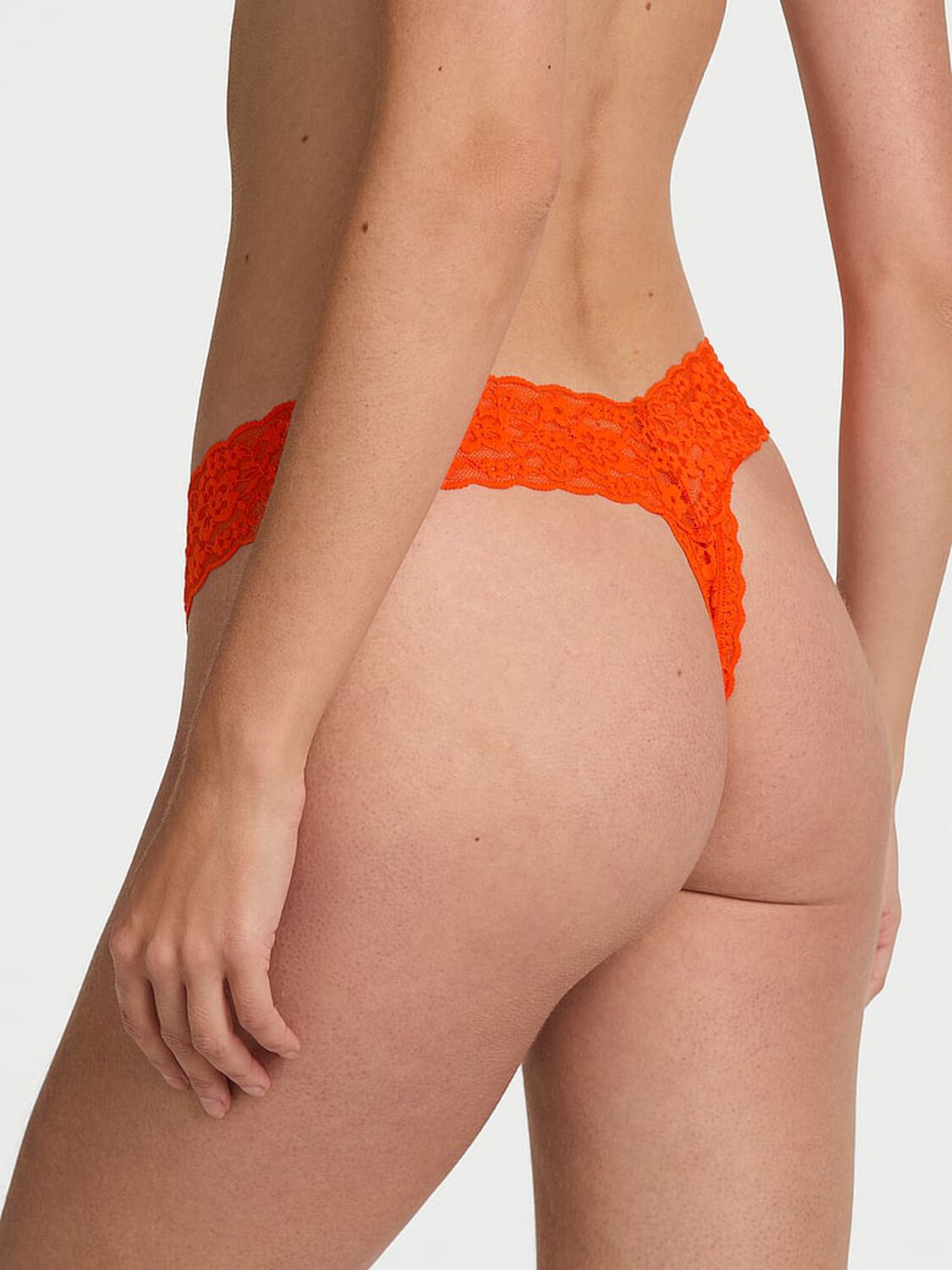 vs The Lacie Blossom Lace Thong Panty Wild Orange 2 of 3 