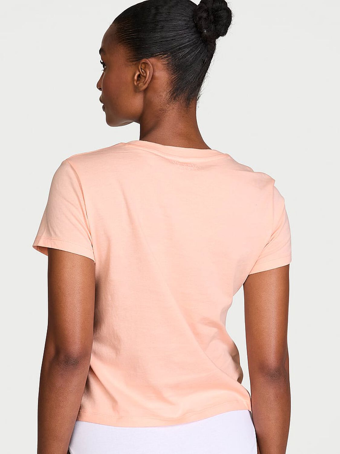 vs Victoria's Secret Mix & Match Sleep Perfect Cotton Tee Pink Gin 2 of 3 