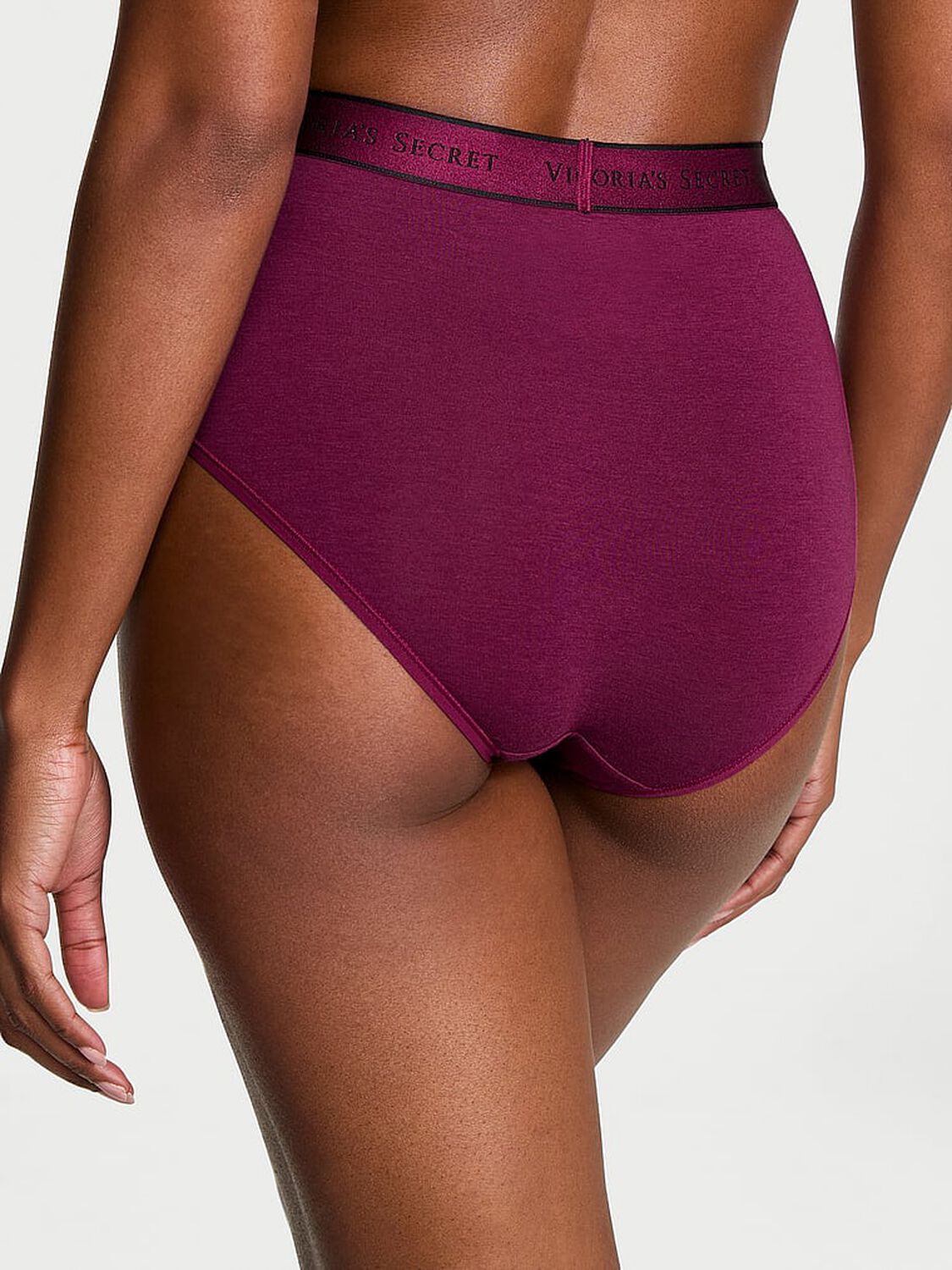 vs Cotton Logo Cotton Modern Brief Panty Plum Rouge 2 of 3 