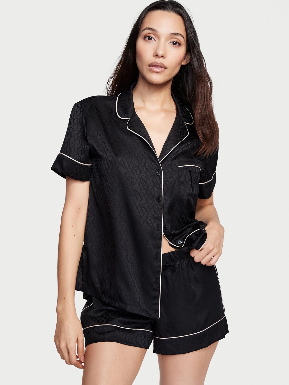 vs Victoria's Secret Satin Short Pajama Set 1 of 4 