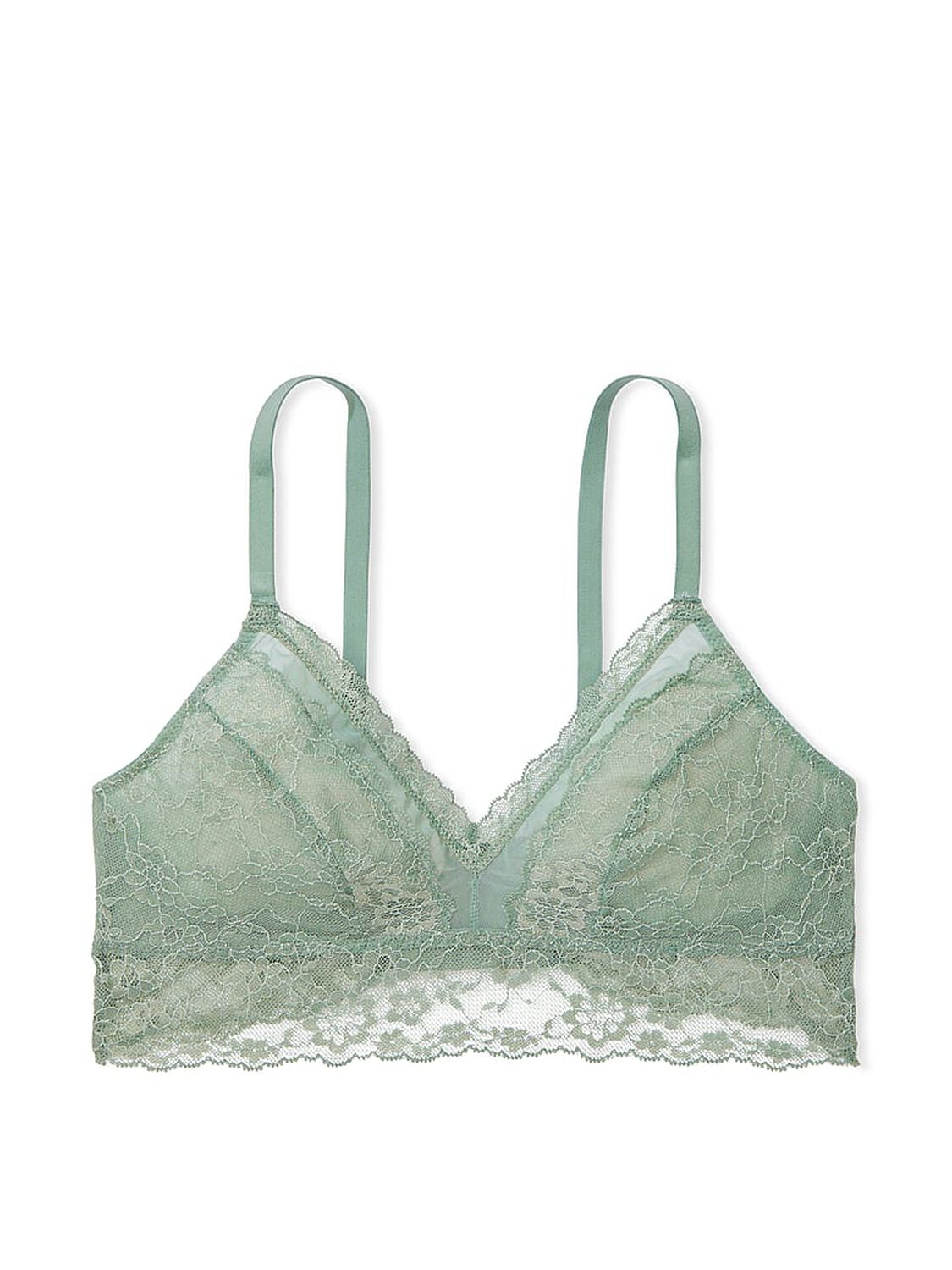 vs Victoria's Secret Lace Curvy Bralette Seasalt Green 3 of 3 