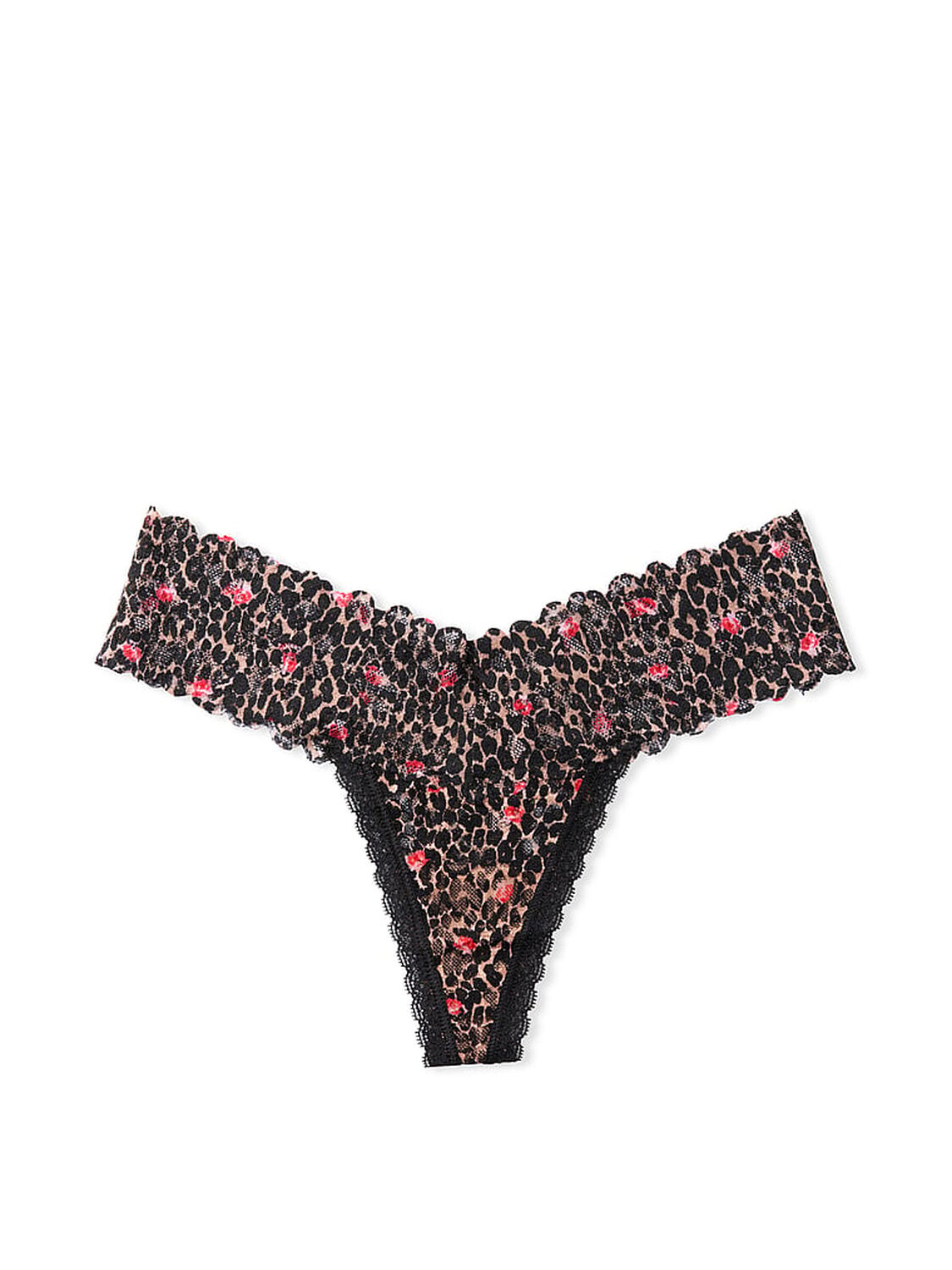 vs The Lacie Floral Lace Thong Panty Eve Blush Rose 3 of 3 