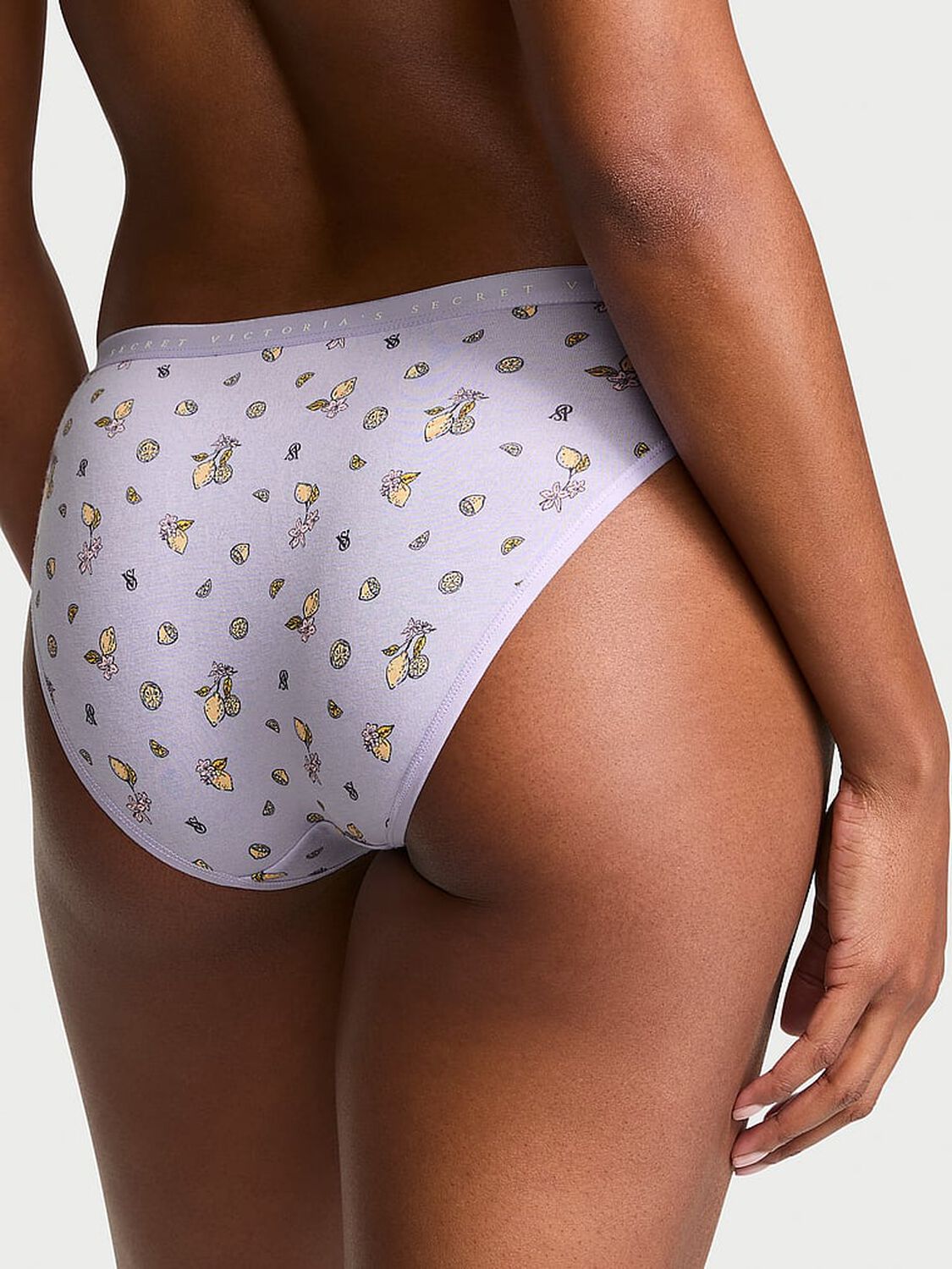 vs Victoria's Secret Stretch Cotton Bikini Panty Blue Lemons 2 of 3 