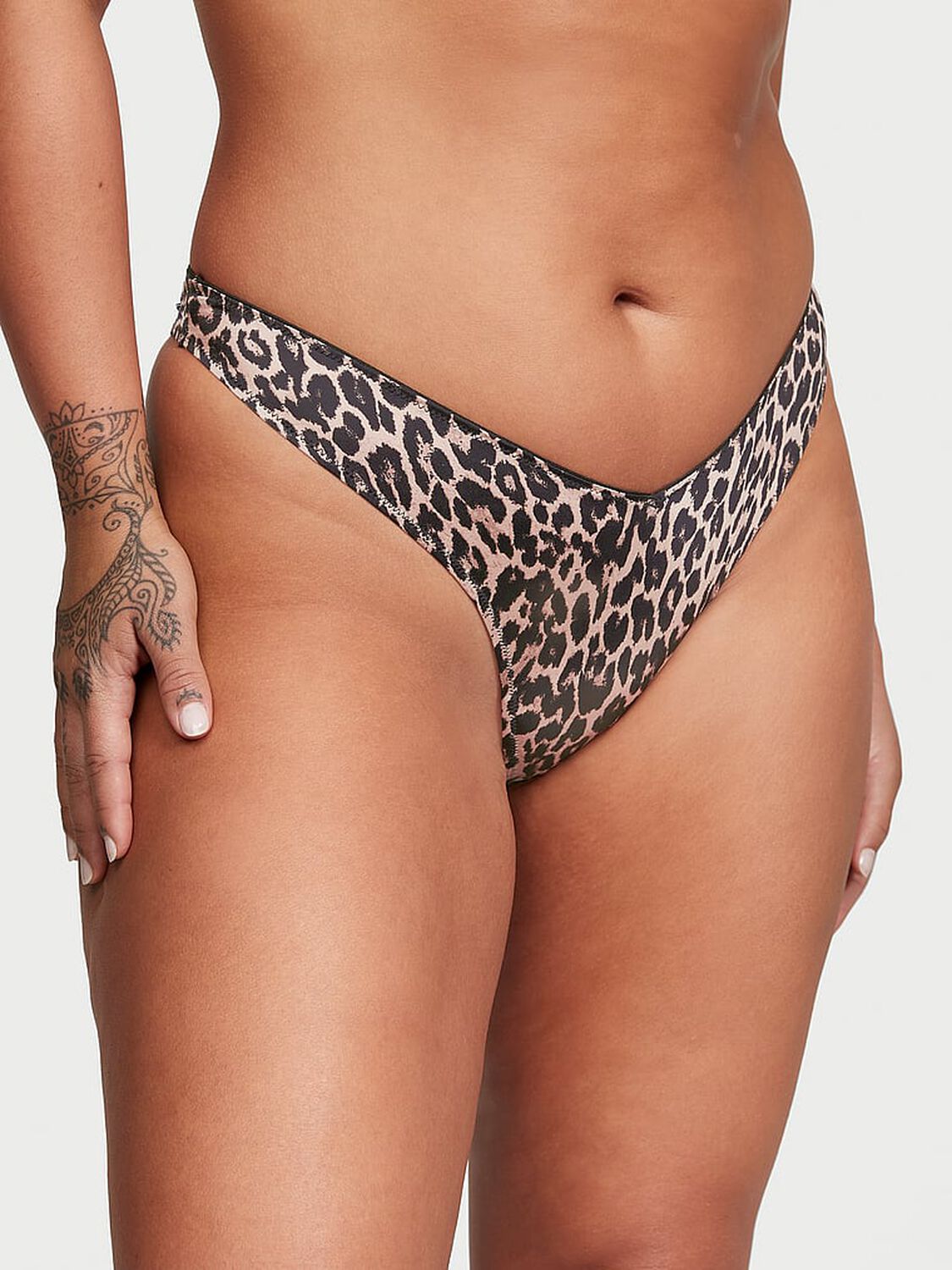 vs Very Sexy Strappy Back High-Leg Thong Panty Sexy Leopard 1 of 3 