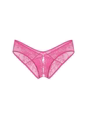 Rose Lace Crotchless Cheeky Panty