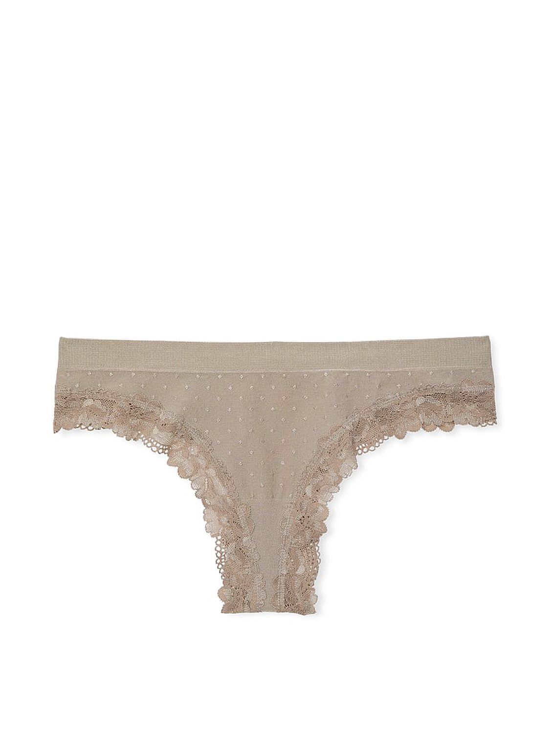 vs Seamless Seamless Lace-Trim Thong Panty Dove Grey 3 of 3 