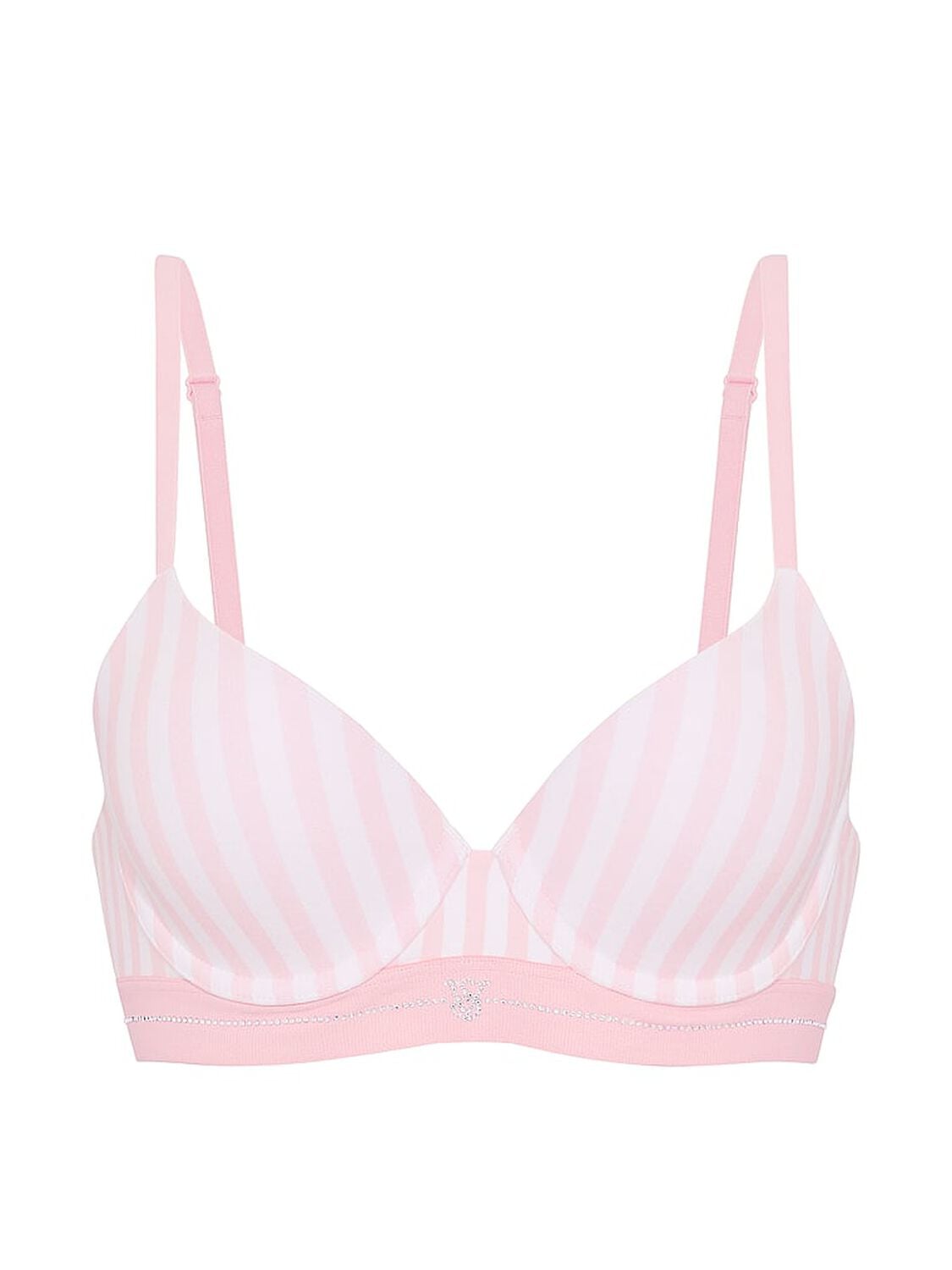 vs The T-Shirt Perfect Shape Signature Shine Cotton Push-Up Bra Iconic Stripe 3 of 3 