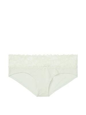Stretch Cotton Lace-waist Hiphugger Panty