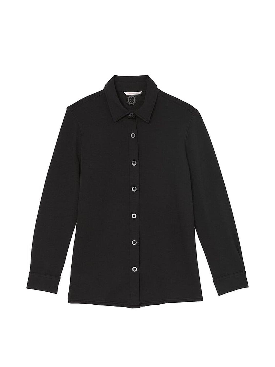 vs Victoria's Secret Brushed Modal Fleece Oversized Shirt Black 3 of 5 