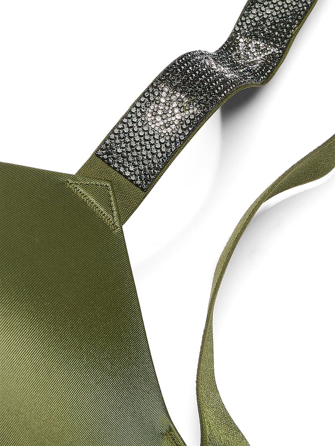 vs Very Sexy Shine Strap Smooth Push-Up Bra Woodland Green 2 of 2 