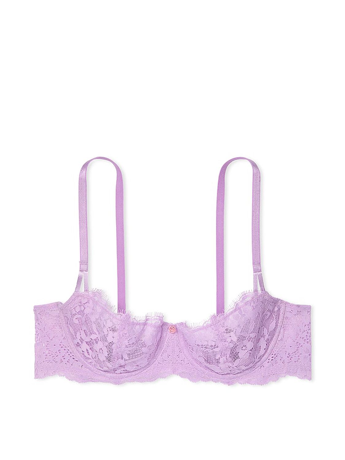 vs Dream Angels Wicked Unlined Lace Balconette Bra Silky Lilac 3 of 4 