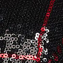 Sequin Tartan Bralette & Skirt Set, Black Plaid, swatch
