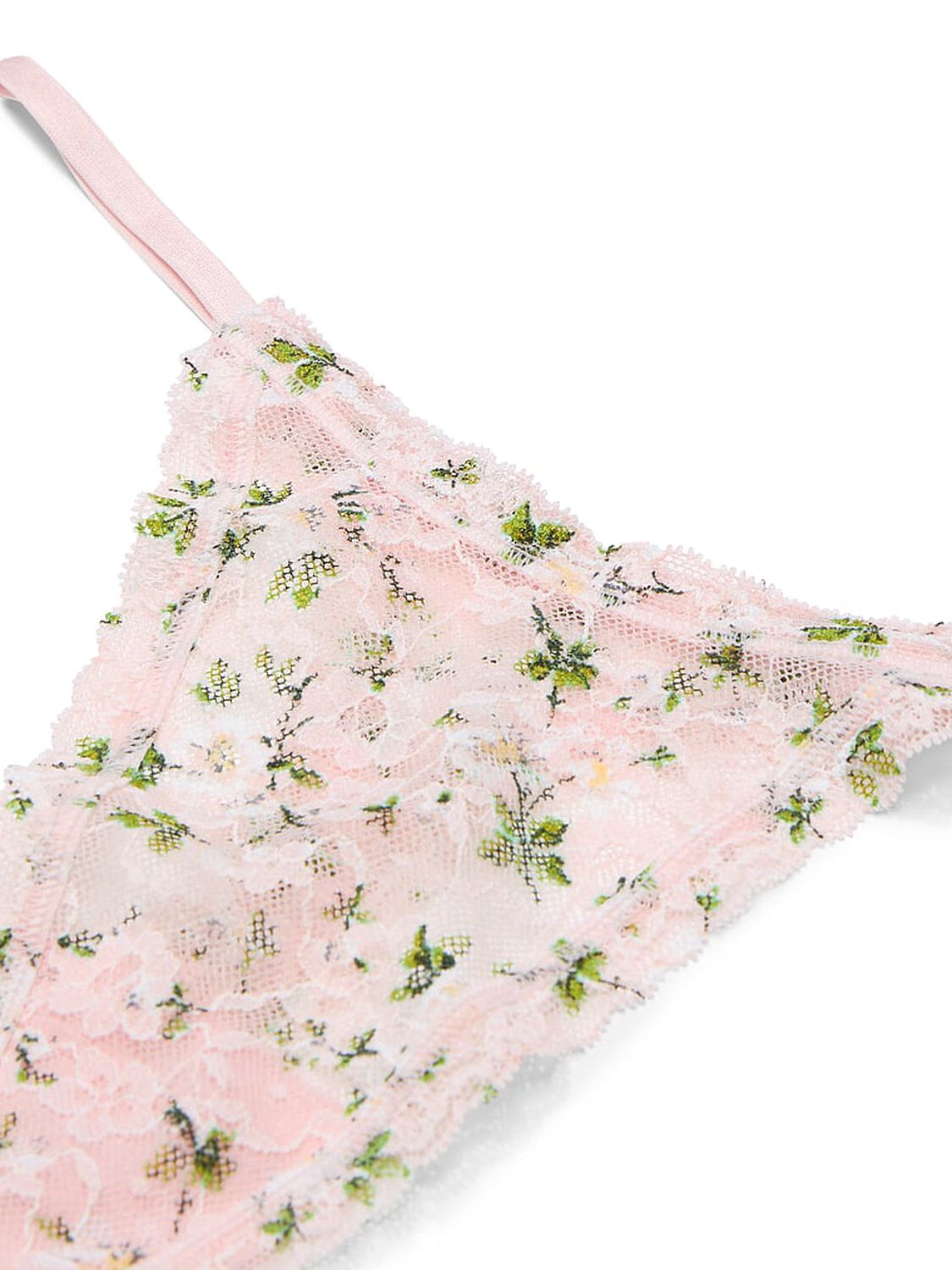 vs The Lacie Lace String Thong Panty Purest Pink Floral 2 of 2 