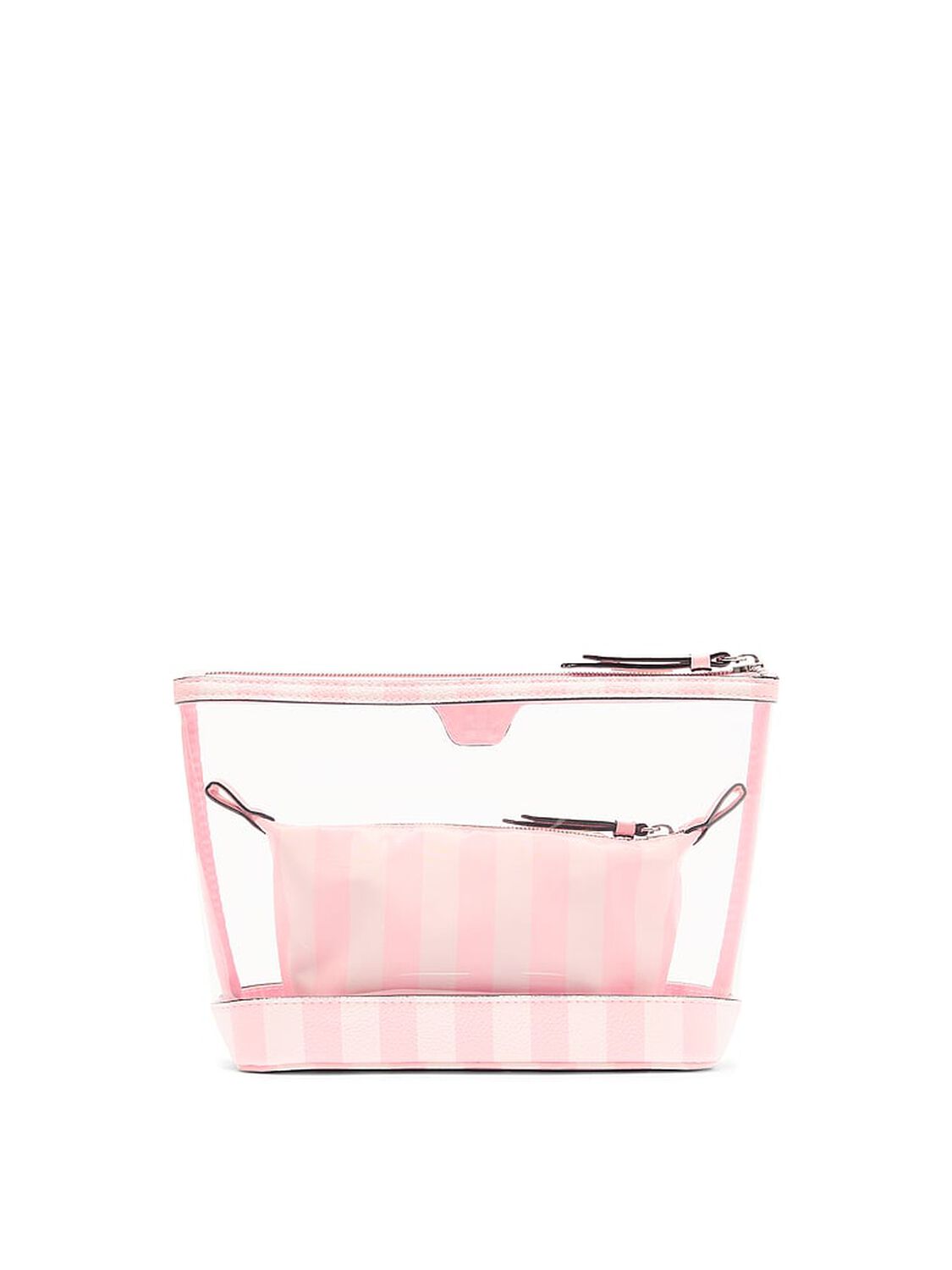 vs Victoria's Secret 2-Piece Makeup Bag Heritage Stripe 2 of 3 
