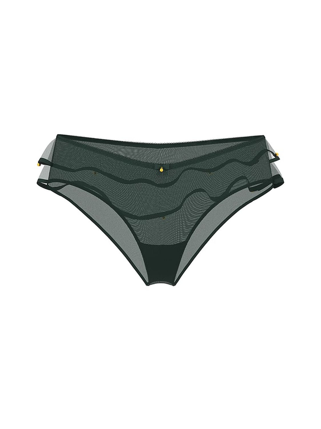 vs Very Sexy Jingle Belle Ruffled Mesh Cheeky Panty Cilantro 3 of 3 