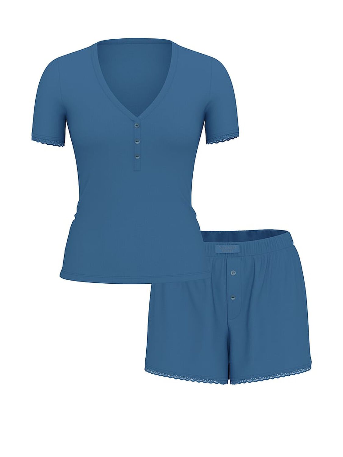 vs Victoria's Secret Pointelle Modal Henley Tee & Boxer Short Set 3 of 3 