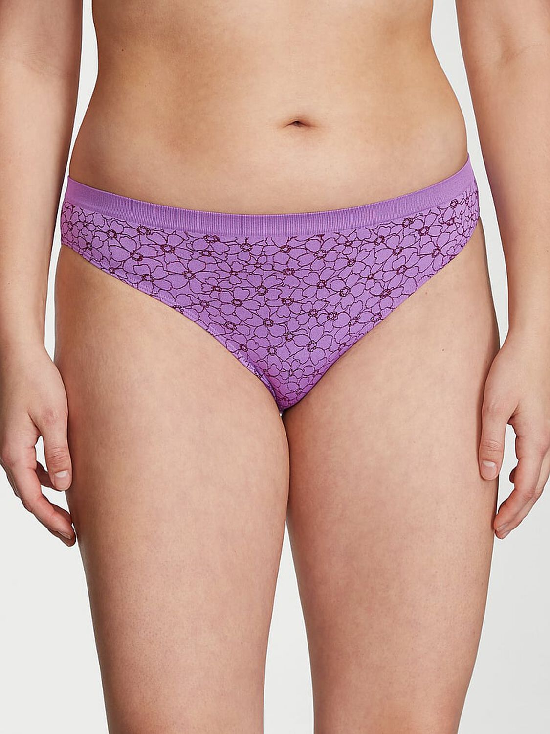 vs Seamless Seamless Bikini Panty Purple Paradise Floral 1 of 3 