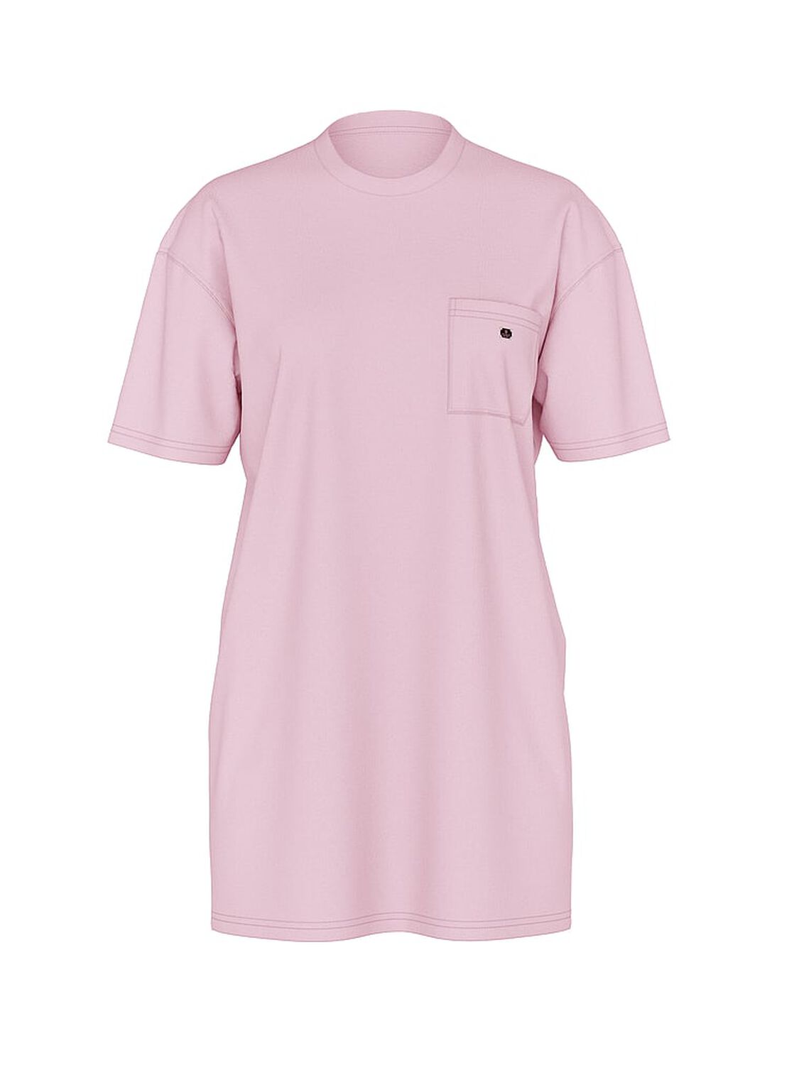 vs Victoria's Secret 100% Cotton Oversize Pocket Sleep Tee Violet Pearl 2 of 2 