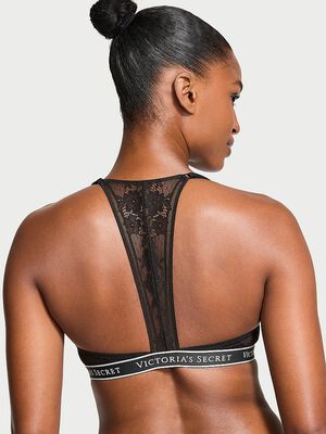 Lightly Lined Front-Close Lace-Trim Demi Bra