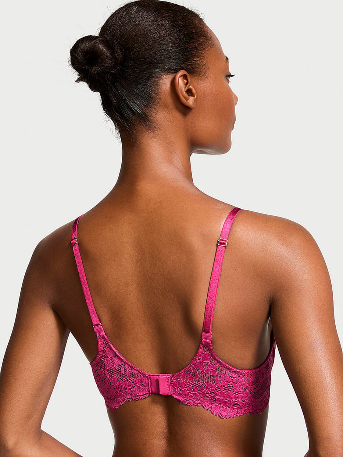 vs Dream Angels Smooth & Lace Push-Up Bra Luscious Rose 2 of 4 