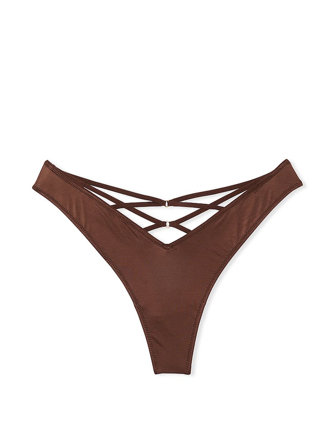 vs Very Sexy Smooth Strappy-Back High-Leg Thong Panty Ganache 3 of 3 