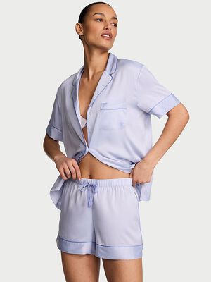 Glazed Satin Short Pajama Set