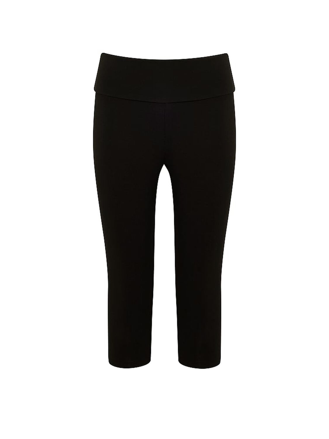 vs Angel Essentials Cotton Foldover Capri Legging Pure Black 3 of 3 
