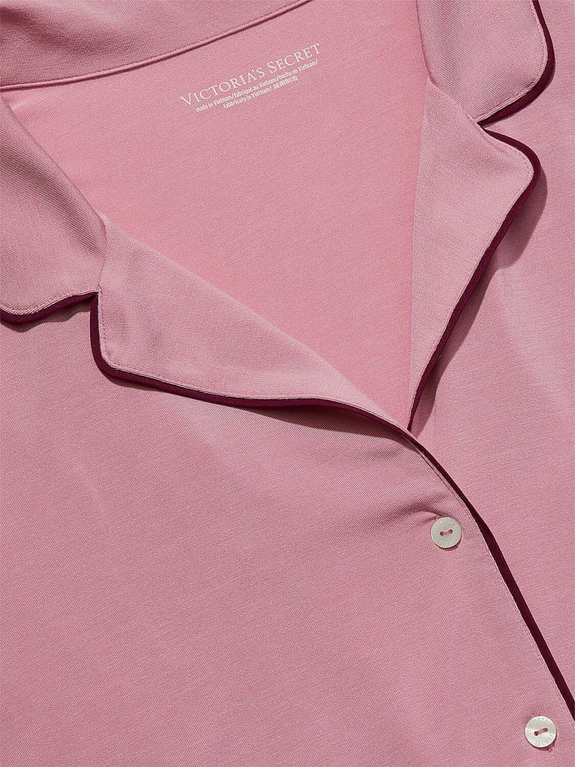 vs Victoria's Secret Modal Long Pajama Set Dusk Mauve 4 of 4 