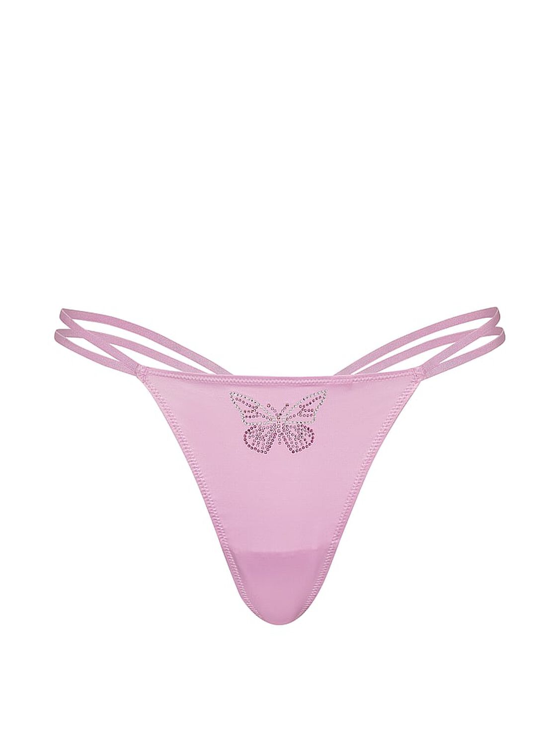 vs Dream Angels Twinkle Butterfly Satin V-String Panty Hushed Lilac 3 of 3 