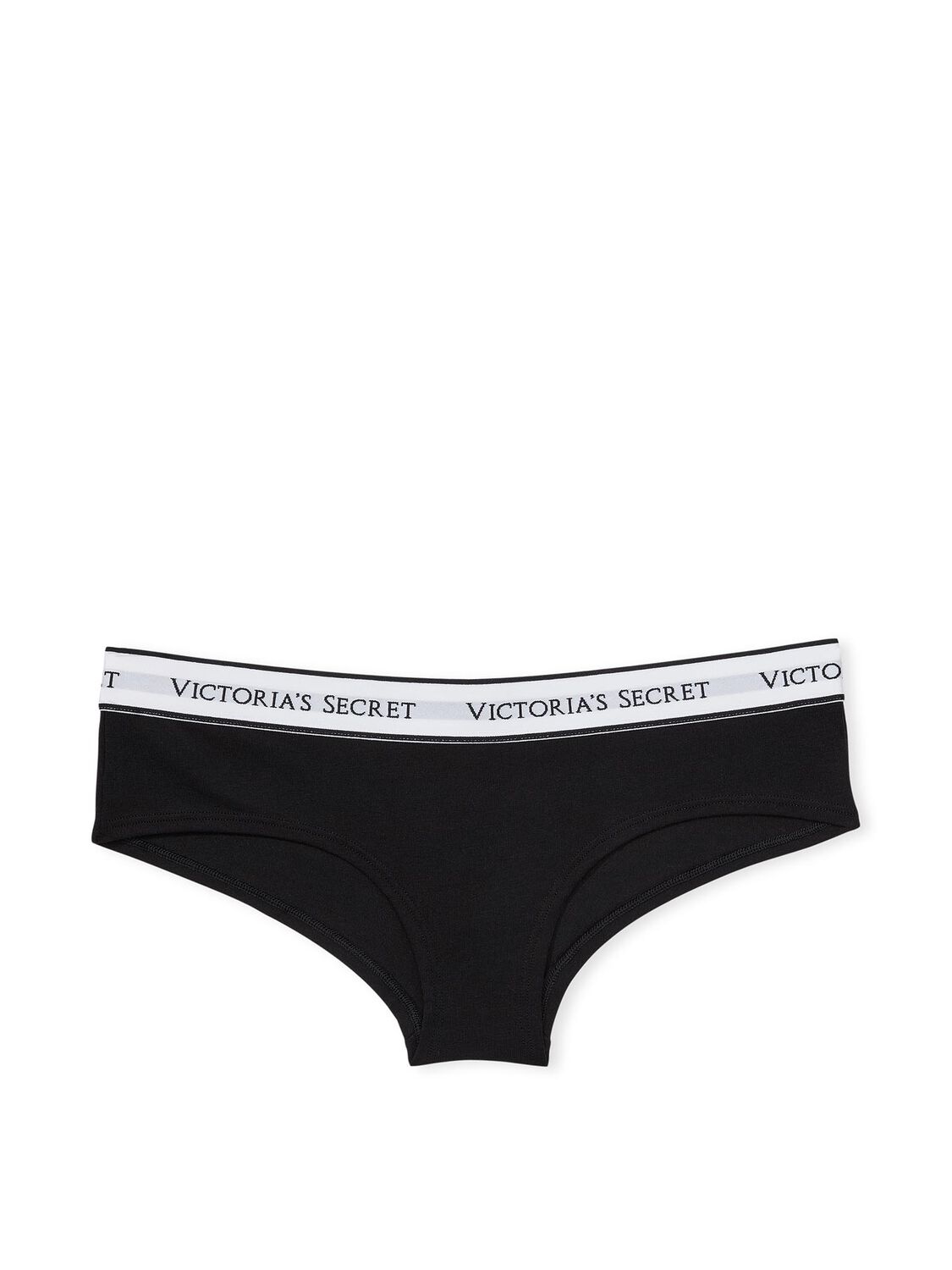 vs Victoria's Secret Logo Cotton Cheeky Panty Black 3 of 3 