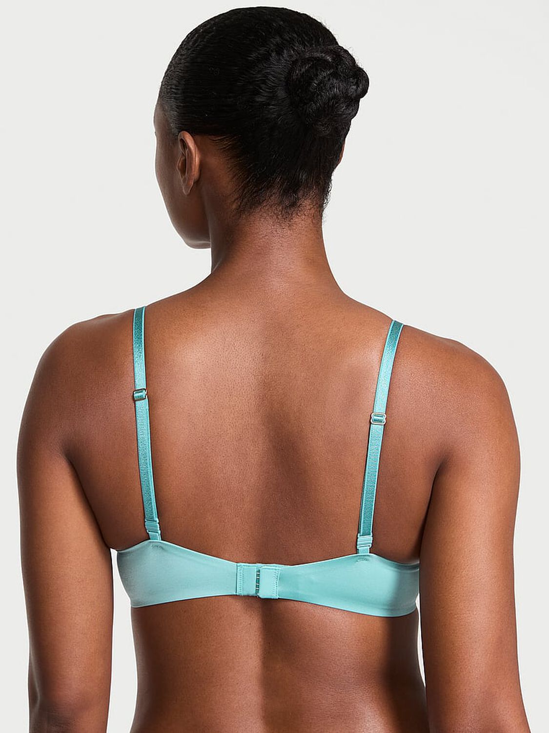 vs Very Sexy Lace-Trim Lightly Lined Plunge Demi Bra Dutsy Turquoise 1 of 4 