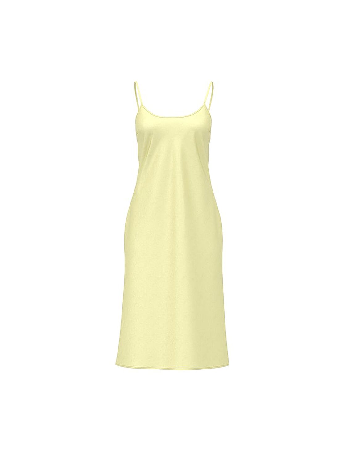 vs Victoria's Secret Satin Midi Slip Dress Lemonade 3 of 4 