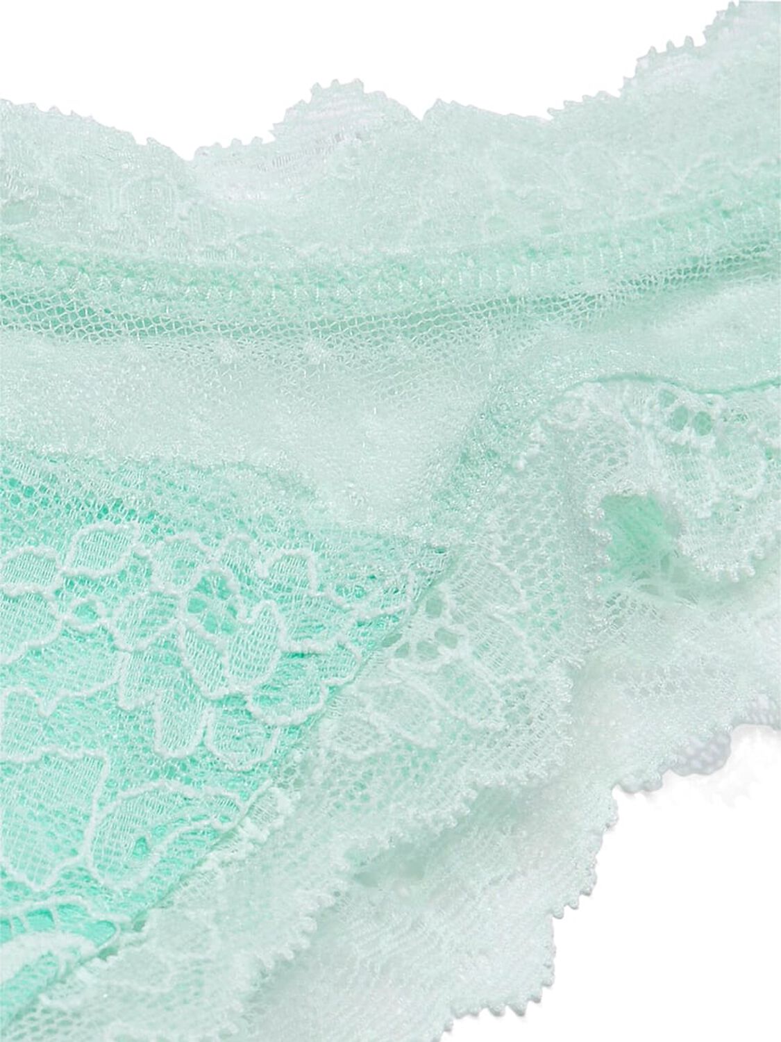 vs Dream Angels Lace & Mesh String Bikini Panty Crystal Water 4 of 4 